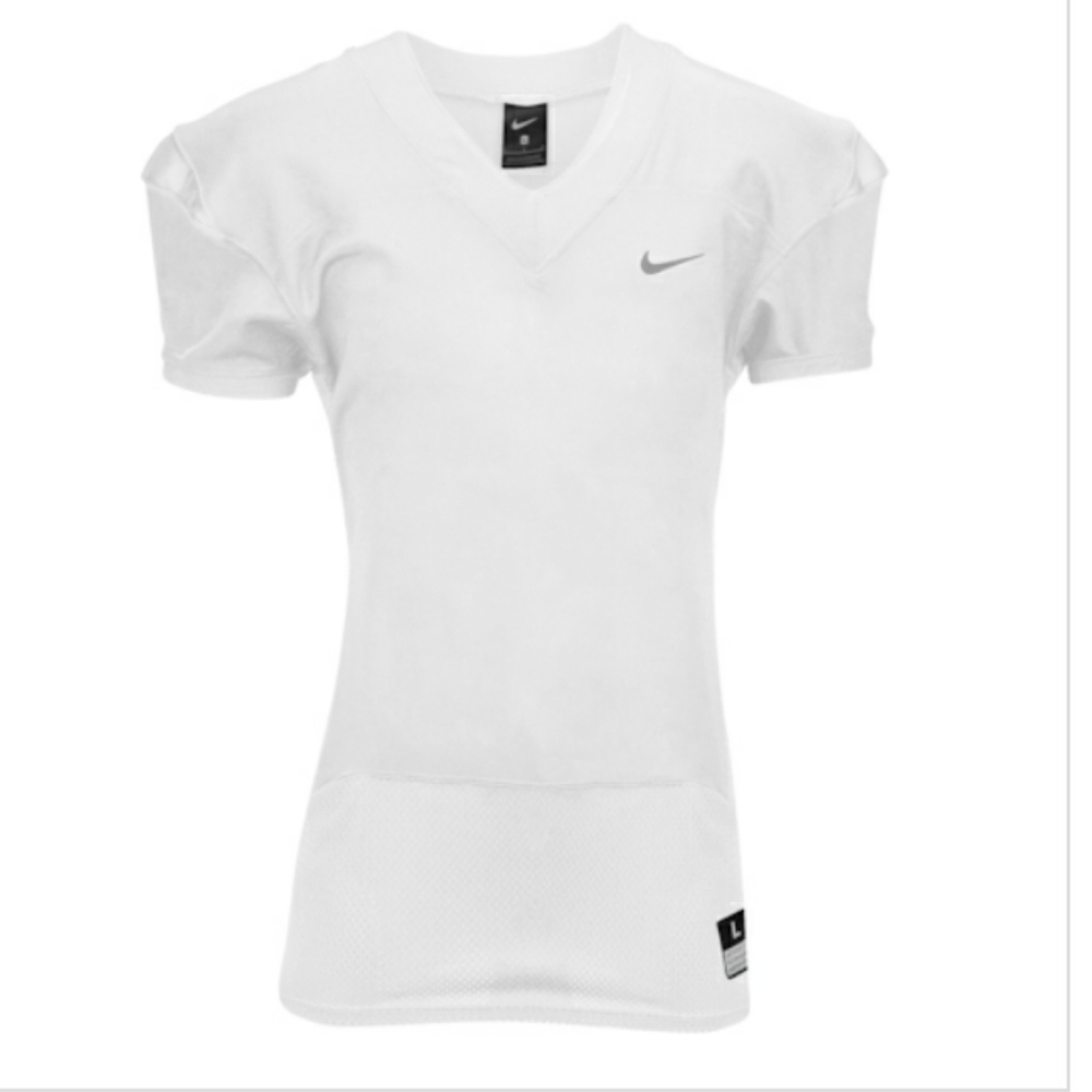 Nike White Football Baseball Jersey Shirt PADDED Sports Workout Large XL NEW - Picture 2 of 5